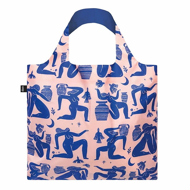 Sac Mark Conlan - Grèce Antique Bleu Et Rose Recyclé - 50 X 42cm - Loqi – Image 2