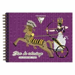 Bloc De Coloriage à Spirales 20 Feuilles Égypte - Clairefontaine 32 X 34 Cm