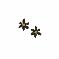 Boucles D'oreilles Lys Noir - Les Néréides