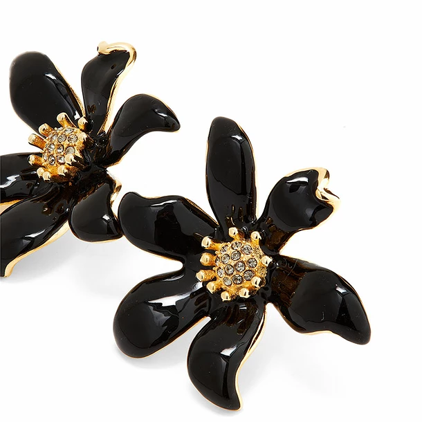 Boucles D'oreilles Lys Noir - Les Néréides – Image 4