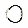 Bracelet En Cuir Avec Sceau Cylindre Argent