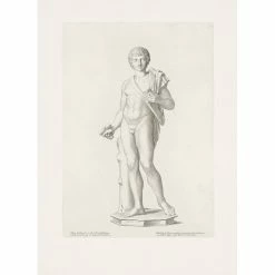 Statue Antique De Marbre D'un Gladiateur Haute De 3 Pieds 4 Pouces Au Palais Des Thuilleries - Claude Mellan