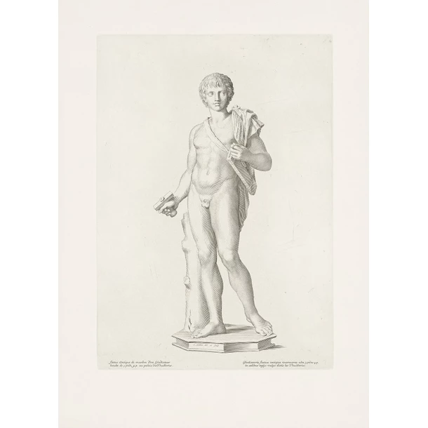 Statue Antique De Marbre D'un Gladiateur Haute De 3 Pieds 4 Pouces Au Palais Des Thuilleries - Claude Mellan