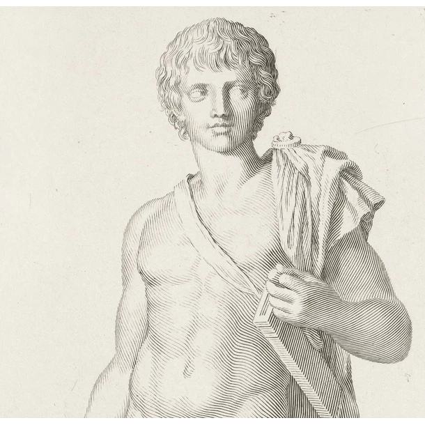 Statue Antique De Marbre D'un Gladiateur Haute De 3 Pieds 4 Pouces Au Palais Des Thuilleries - Claude Mellan – Image 3