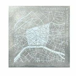 Plaque De Zinc Focus Paris 8e Arrondissement - Toit De Paris - 12 X 12 Cm