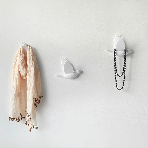 Lot De 3 Patères En Plastique Oiseaux - Balvi – Image 3