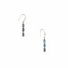 Boucles D'oreilles Pendantes Antiques Avec Pierres Bleues