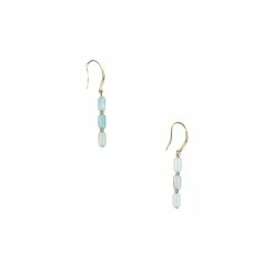 Boucles D'oreille Pendantes Antiques Avec Pierres Azur