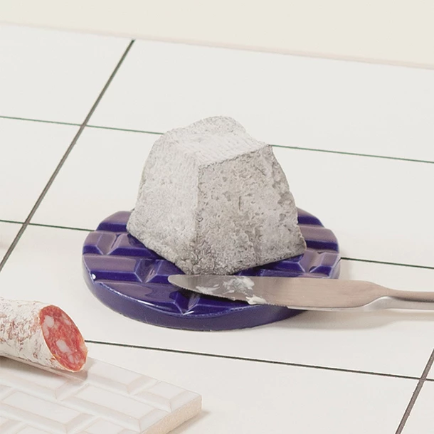 Plaque Rivoli Grès émaillé - ⌀ 11,5 Cm - Bleu Sèvres - Déjà-vu – Image 3