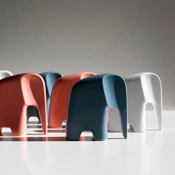 Olifant - Éléphant En Porcelaine - Rose - Caussa – Image 4