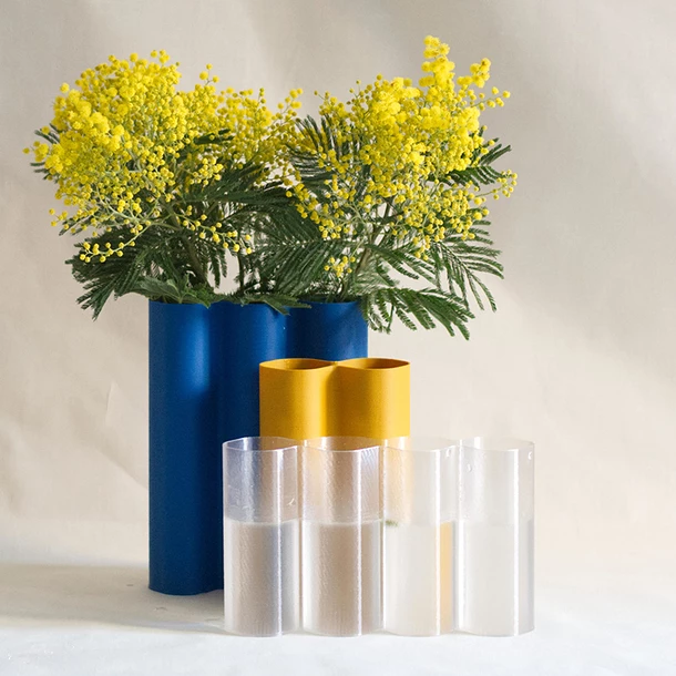 Vase Álvaro 3 - Bleu Mat - Warren & Laetitia – Image 3