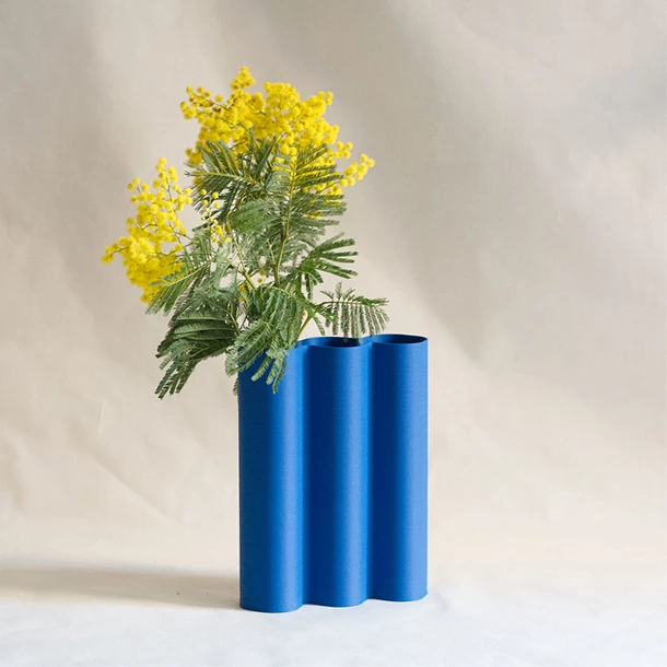 Vase Álvaro 3 - Bleu Mat - Warren & Laetitia – Image 2