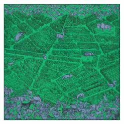 Carré En Laine, Soie Et Cachemire Turgot - Vert - 130 X 130 Cm - Inoui Éditions
