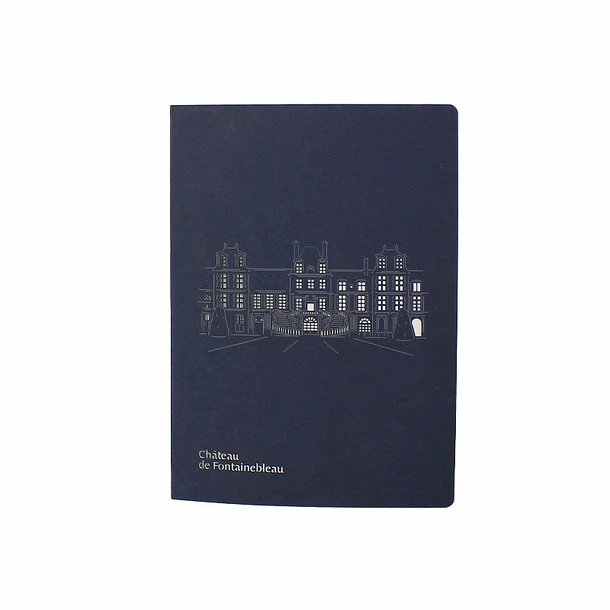 Cahier Bleu Façade Du Château De Fontainebleau Et Escalier Du Fer-à-cheval