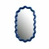 Miroir Ovale Zigzag Bleu - 40 X 24 Cm