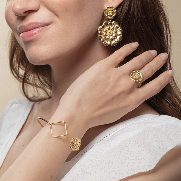 Boucles D'oreilles Rosace Grand Modèle – Image 3