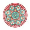 Plat En Céramique Fleur Rouge /turquoise - Ø 30cm - La Maison Ottomane