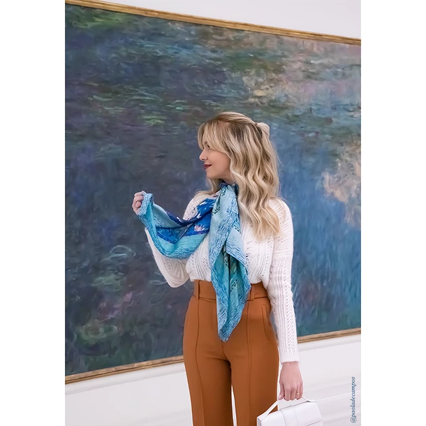 Foulard Nymphéas - Reflets Verts – Image 4