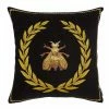 Housse De Coussin Abeille - Fonds Noir - Jules Pansu - 45 X 45 Cm