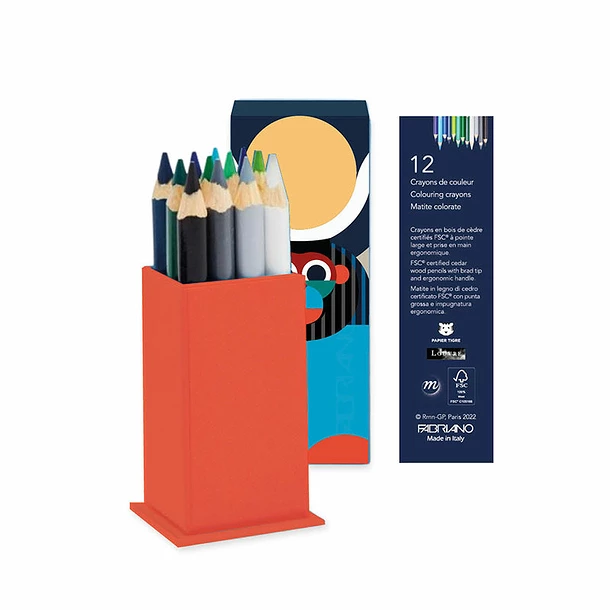 Set 12 Crayons De Couleur - Papier Tigre X Louvre – Image 2