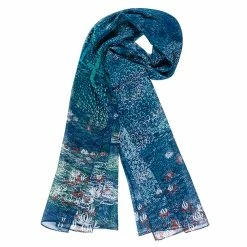 Étole Claude Monet - Harmonie Bleue 60x180 Cm
