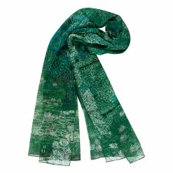 Étole Claude Monet - Harmonie Verte 60x180 Cm