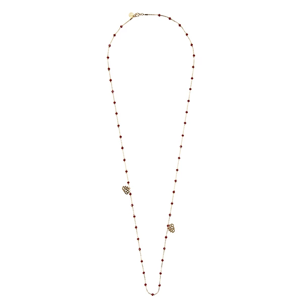 Sautoir Nymphéas Cornaline - Les Cleias – Image 2