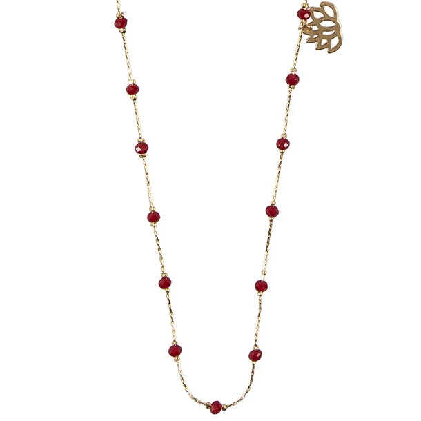 Sautoir Nymphéas Cornaline - Les Cleias – Image 3