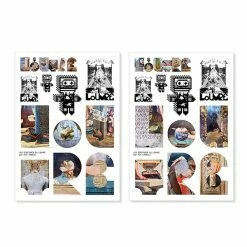 2 Planches - 22 Stickers Les Écritures Du Louvre Par M/M (Paris)