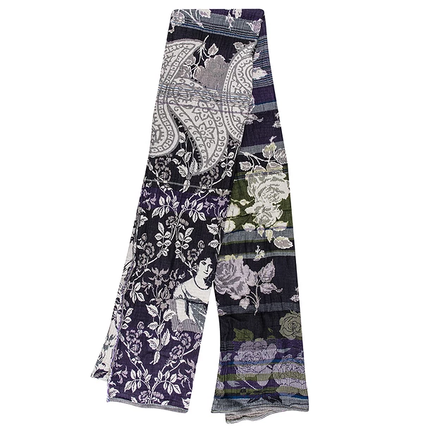 Étole Joséphine Prune 207x47 Cm – Image 2