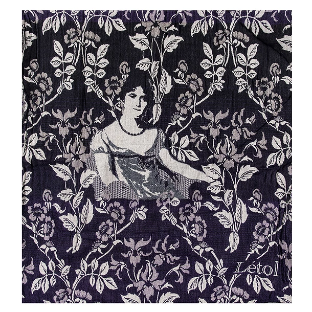 Étole Joséphine Prune 207x47 Cm – Image 3