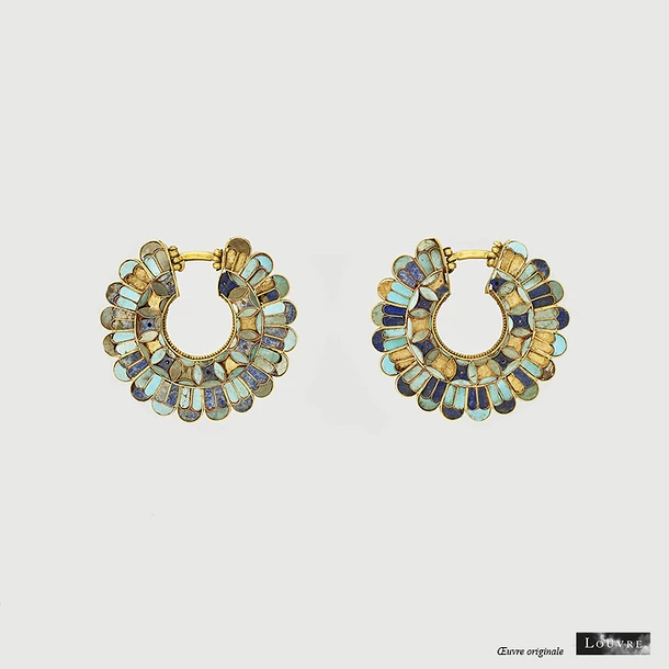 Boucles D'oreilles Achéménides à Décor Cloisonné Parmys – Image 5