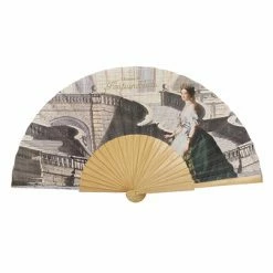 Éventail Eugénie / Escalier Du Château De Fontainebleau - 25x42cm