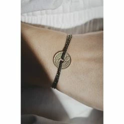 Bracelet RF 5 Centimes - Cordon Noir