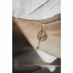 Bracelet RF 10 Centimes - Cordon Doré
