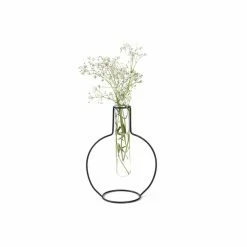 Vase Rond Silhouette Noir - Balvi