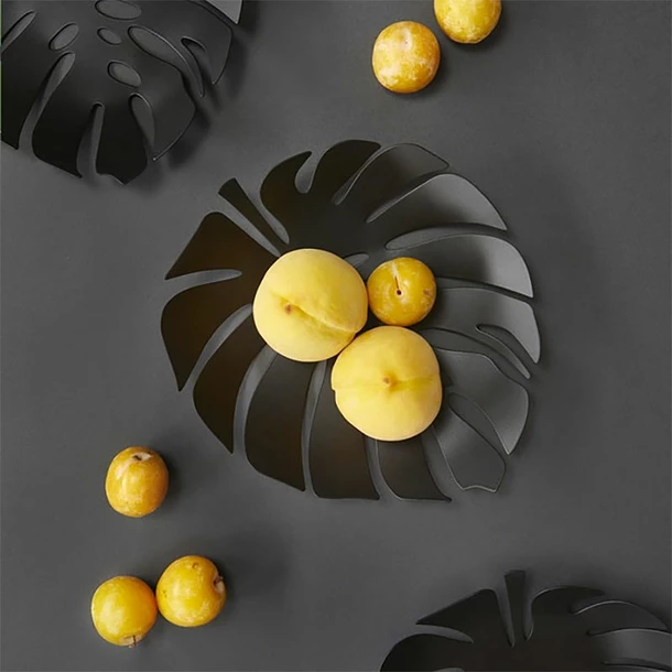 Corbeille à Fruits En Métal Monstera Noir - Balvi – Image 4
