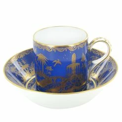 Tasse Et Soucoupe Chinoiserie Bleue